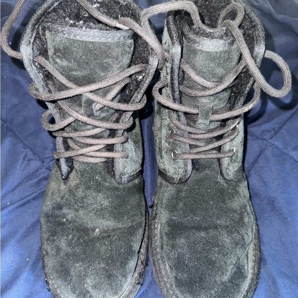 UGG Kids Charcoal Suede Boots